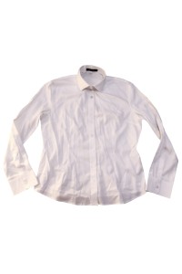 設計女裝白色反領恤衫    訂製女禮賓服務主任恤衫   商場工作人員制服    禮賓制服   100%cotton   airside   R408
